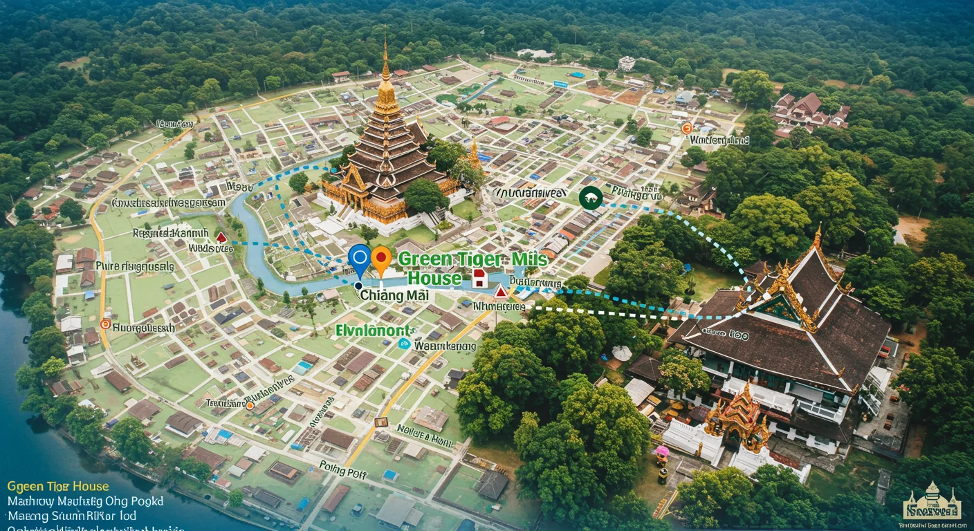 치앙마이 여행의 시작! 그린 타이거 하우스 위치 & 가는 법