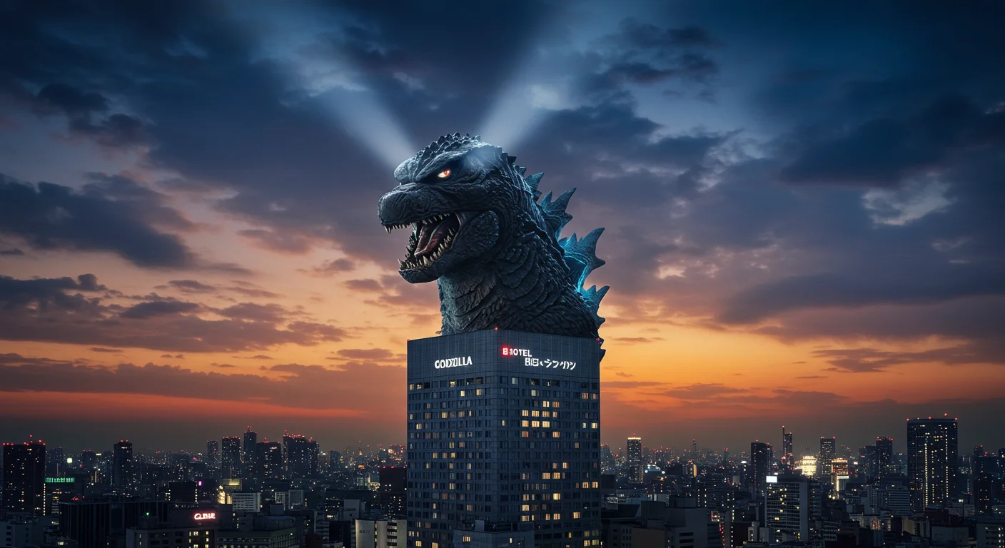 도시 속 괴수! 상징적인 고질라 콘셉트 🦖