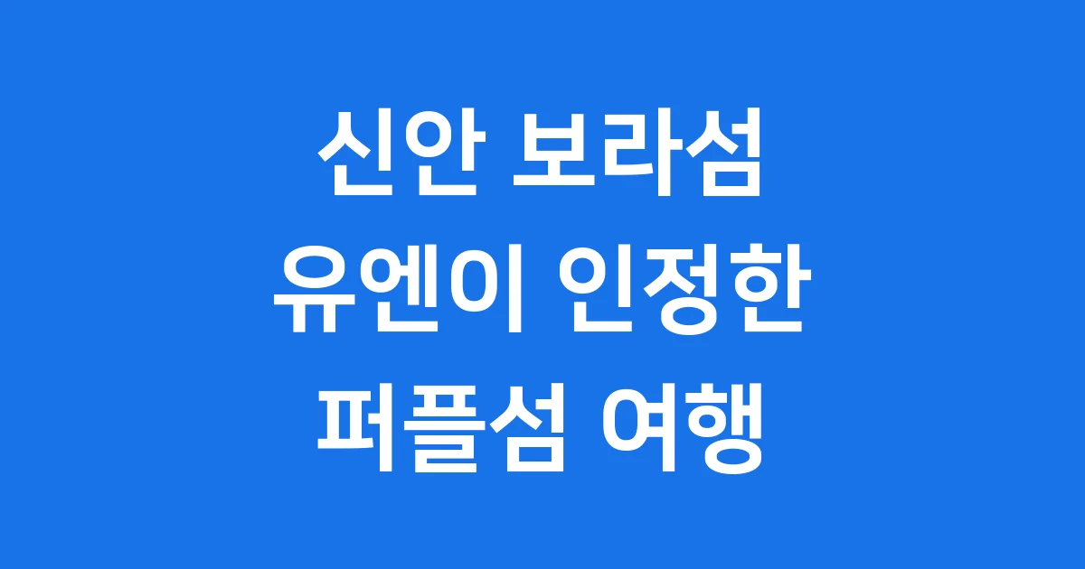 신안 보라섬 여행 퍼플섬 방문 꿀팁 신안 보라섬 여행 퍼플섬 방문 꿀팁