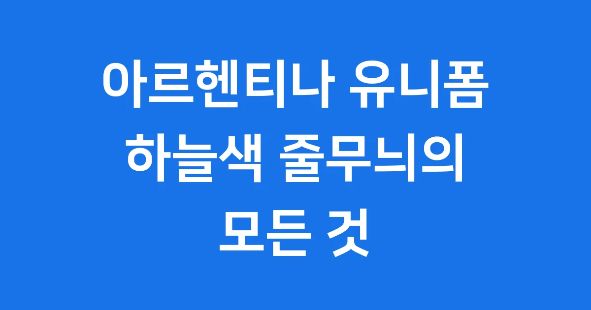 아르헨티나 유니폼 구매 가이드 2024 시즌 완벽 분석 아르헨티나 유니폼 구매 가이드 2024 시즌 완벽 분석